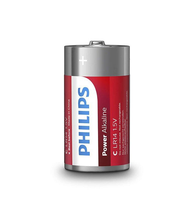 PHILIPS - POWER BATTERIES PILA C LR14 PACK 2