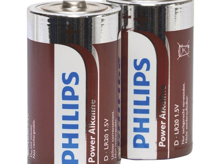 PHILIPS - POWER ALKALINE PILA D LR20 PACK 2