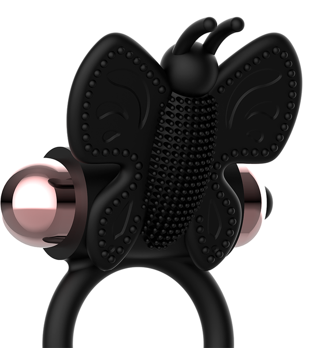 COQUETTE CHIC DESIRE - COCK RING BUTTERFLY WITH VIBRATOR BLACK/ GOLD