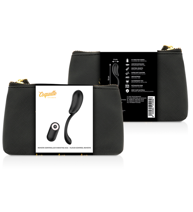 COQUETTE CHIC DESIRE - VIBRATING EGG REMOTE CONTROL RECHARGEABLE BLACK/ GOLD