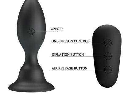 MR PLAY - ANAL PLUG WITH VIBRATION BLACK REMOTE CONTROL