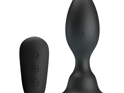 MR PLAY - ANAL PLUG WITH VIBRATION BLACK REMOTE CONTROL