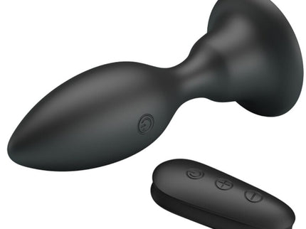 MR PLAY - ANAL PLUG WITH VIBRATION BLACK REMOTE CONTROL