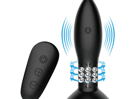 MR PLAY - PLUG WITH BLACK ROTATING BALLS REMOTE CONTROL