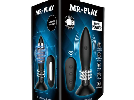 MR PLAY - PLUG WITH BLACK ROTATING BALLS REMOTE CONTROL