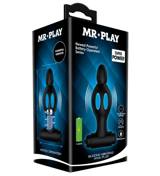 MR PLAY - SILICONE ANAL PLUG WITH VIBRATION