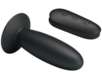 MR PLAY - ANAL PLUG WITH VIBRATION BLACK REMOTE CONTROL
