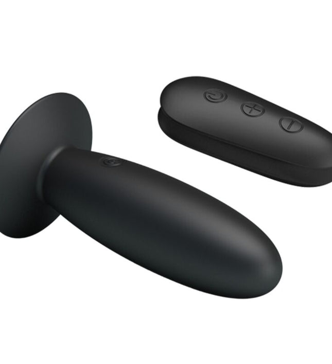 MR PLAY - ANAL PLUG WITH VIBRATION BLACK REMOTE CONTROL