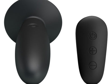 MR PLAY - ANAL PLUG WITH VIBRATION BLACK REMOTE CONTROL
