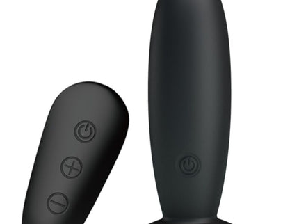 MR PLAY - ANAL PLUG WITH VIBRATION BLACK REMOTE CONTROL
