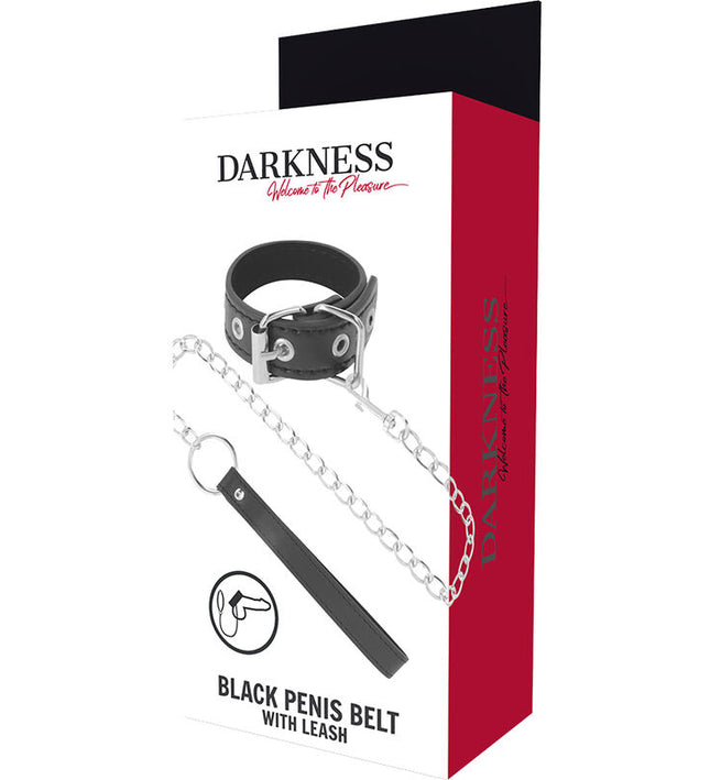 DARKNESS - PENIS RING WITH STRAP