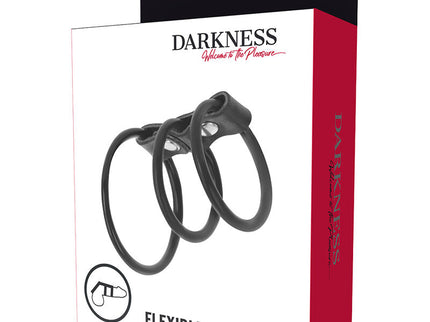 DARKNESS - SET OF 3 FLEXIBLE PENIS RINGS