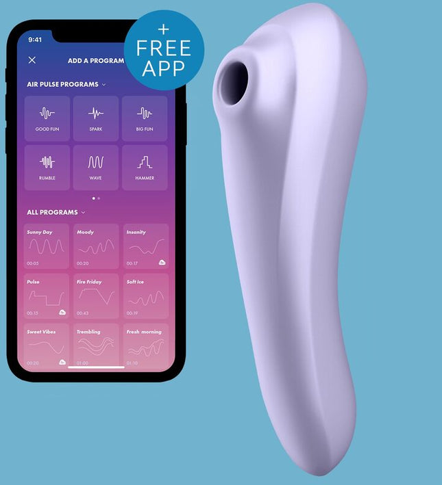 SATISFYER - DUAL PLEASURE AIR PULSE VIBRATOR MAUVE