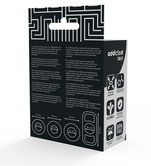 ADDICTED TOYS - COCK RING SET 4 PIECES