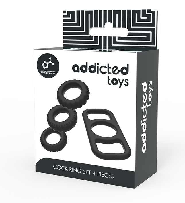 ADDICTED TOYS - COCK RING SET 4 PIECES