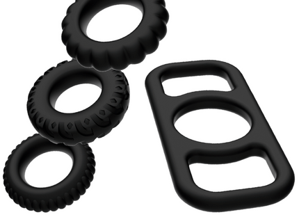 ADDICTED TOYS - COCK RING SET 4 PIECES