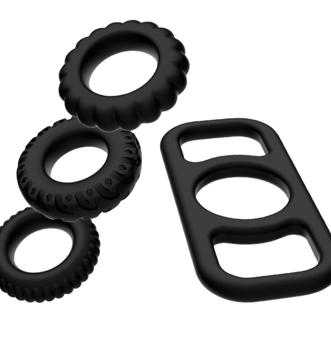 ADDICTED TOYS - COCK RING SET 4 PIECES