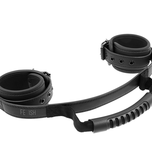 FETISH SUBMISSIVE - NOPRENE LINING HANDCUFFS WITH HANDLE