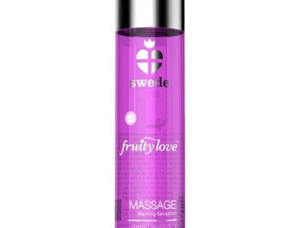 SWEDE - FRUITY LOVE WARMING EFFECT MASSAGE OIL PINK RASPBERRY AND RHUBARB 60 ML