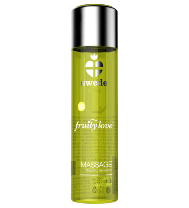 SWEDE - FRUITY LOVE WARMING EFFECT MASSAGE OIL VANILLA AND GOLD PEAR 120 ML