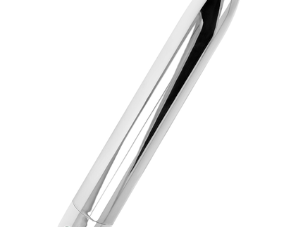 OHMAMA - RECHARGEABLE SILVER VIBRATOR 10 MODES 18.5 CM