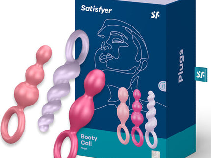 SATISFYER - ANAL PLUGS SET 3 PCS TRICOLOR