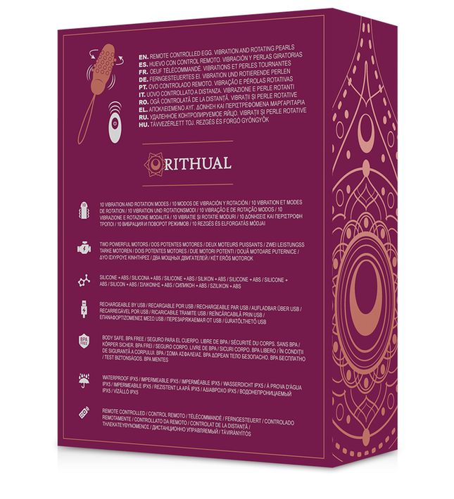 RITHUAL - SITA EGG REMOTE CONTROL BEAD ROTATION + VIBRATION