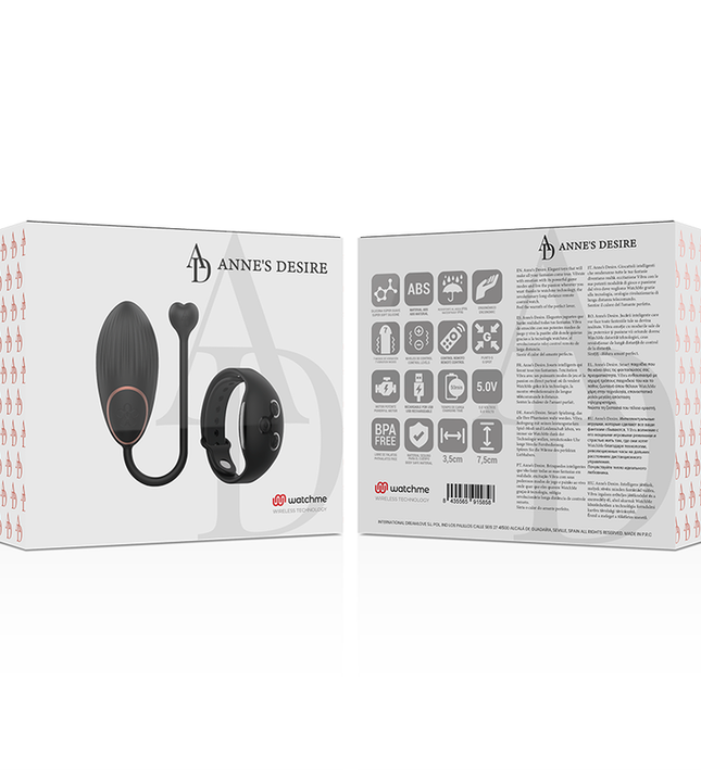 ANNE'S DESIRE - EGG REMOTE CONTROL TECHNOLOGY WATCHME BLACK