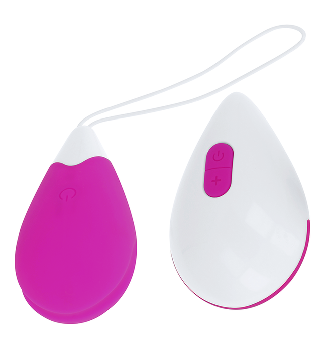 OHMAMA - TEXTURED VIBRATING EGG 10 MODES PURPLE AND WHITE