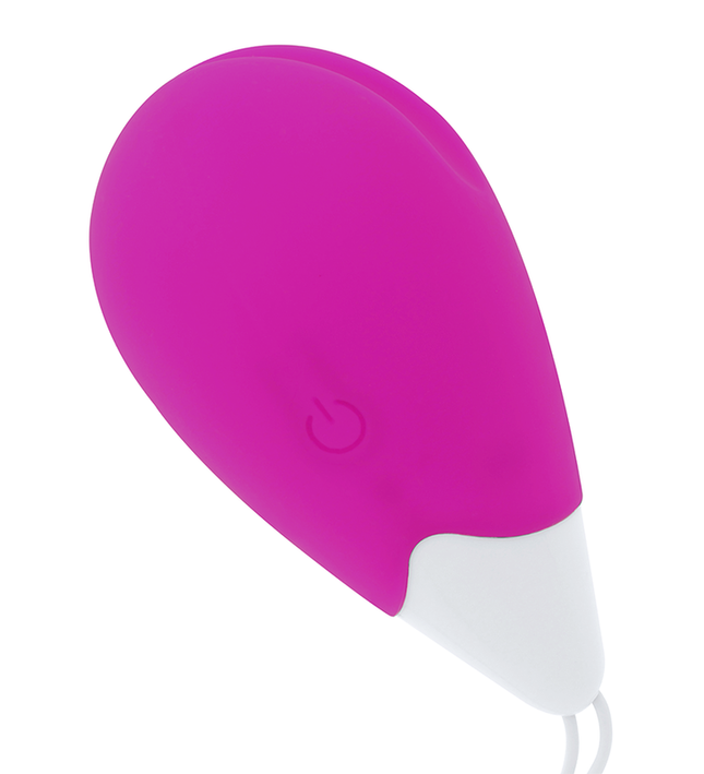 OHMAMA - TEXTURED VIBRATING EGG 10 MODES PURPLE AND WHITE