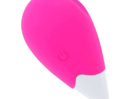 OHMAMA - TEXTURED VIBRATING EGG 10 MODES PINK AND WHITE