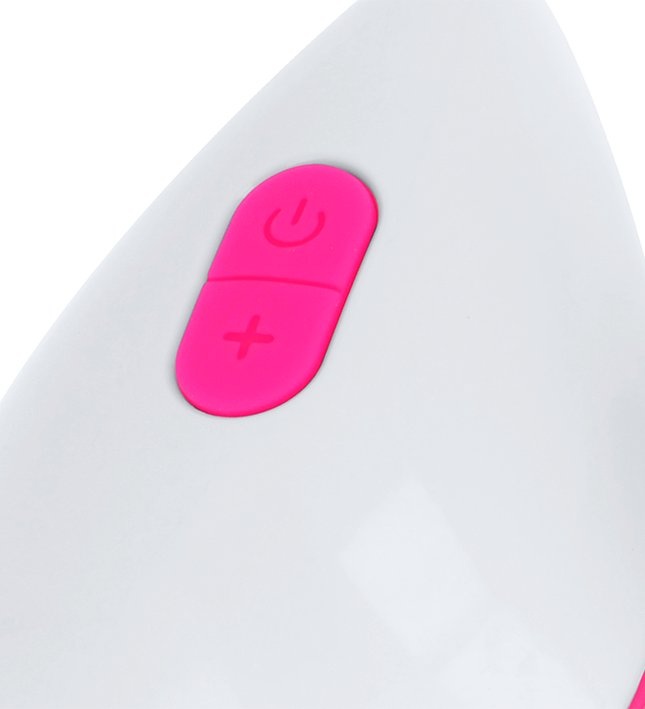 OHMAMA - TEXTURED VIBRATING EGG 10 MODES PINK AND WHITE