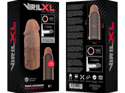 VIRILXL - LIQUID SILICONE V3 BROWN PENIS EXTENSION