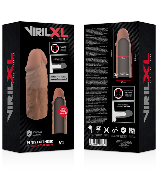 VIRILXL - LIQUID SILICONE V3 BROWN PENIS EXTENSION