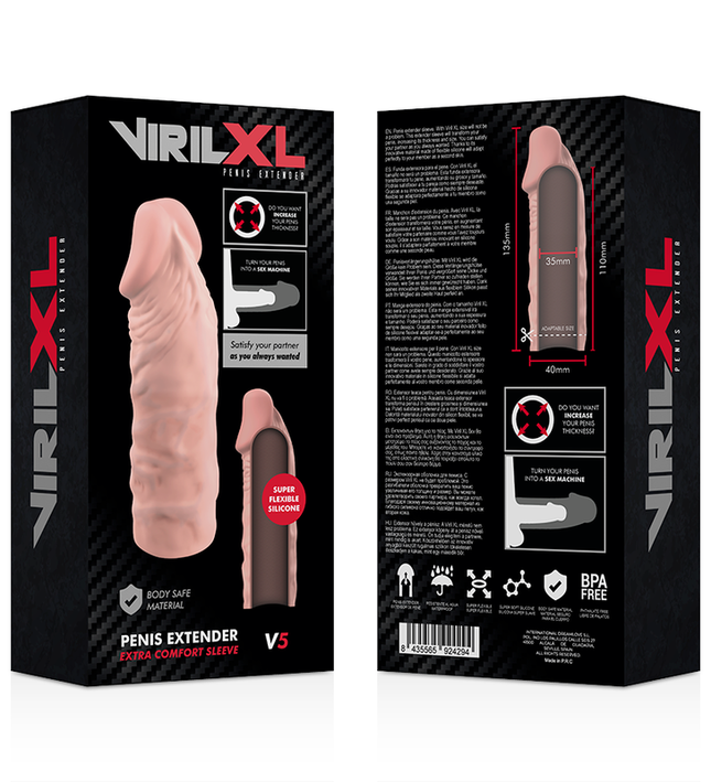 VIRILXL - LIQUID SILICONE V5 NATURAL PENIS EXTENSION