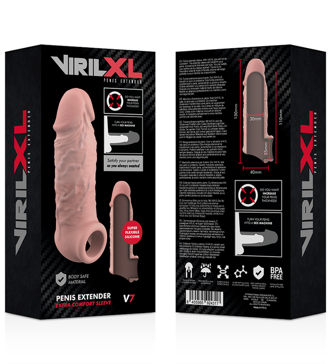 VIRILXL - LIQUID SILICONE V7 NATURAL PENIS EXTENSION