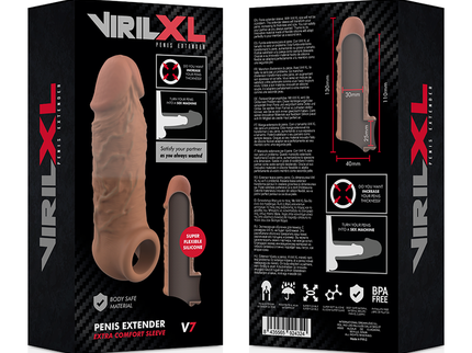 VIRILXL - LIQUID SILICONE V7 BROWN PENIS EXTENSION