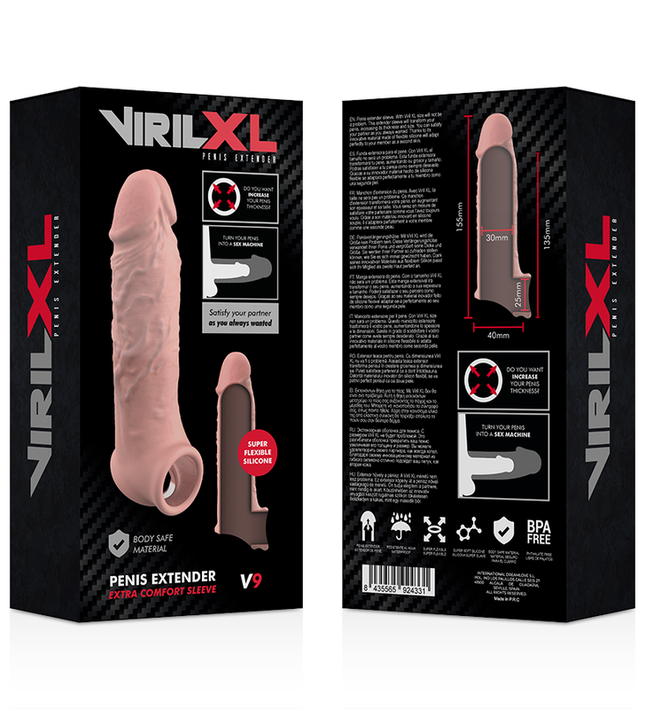 VIRILXL - LIQUID SILICONE V9 NATURAL PENIS EXTENSION