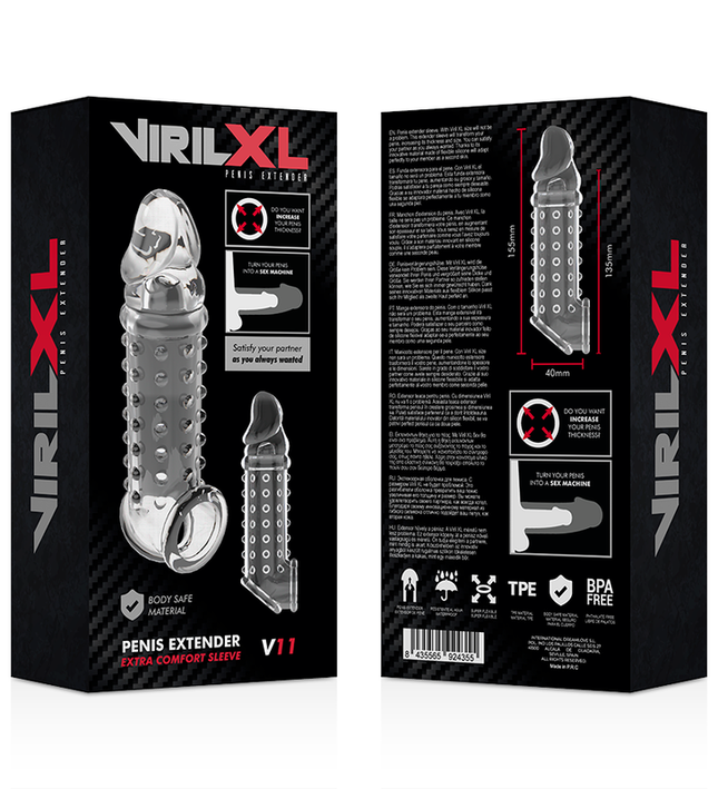 VIRILXL - PENIS EXTENSION AND SHEATH V11 TRANSPARENT