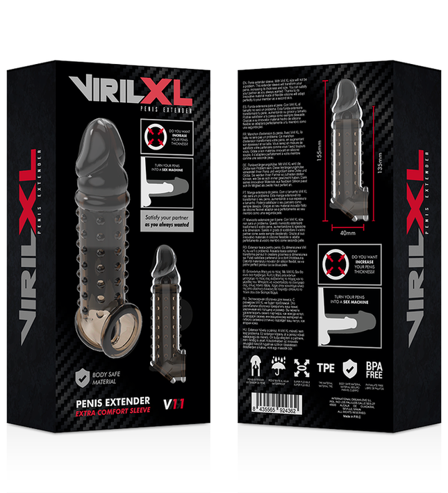 VIRILXL - PENIS EXTENSION AND SHEATH V11 BLACK