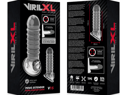 VIRILXL - PENIS EXTENSION AND SHEATH V15 TRANSPARENT