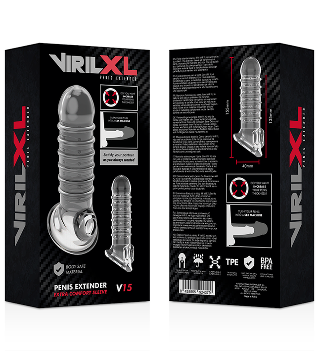 VIRILXL - PENIS EXTENSION AND SHEATH V15 TRANSPARENT