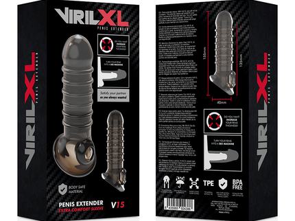 VIRILXL - PENIS EXTENSION AND SHEATH V15 BLACK