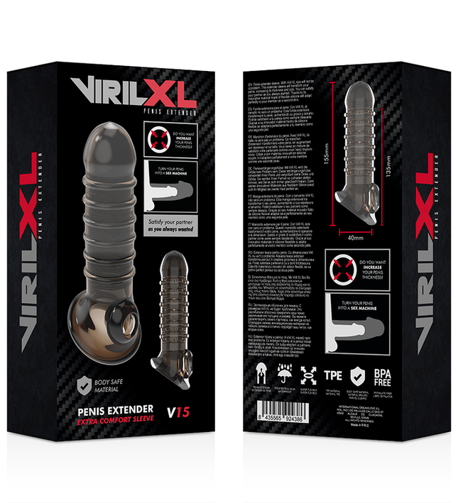 VIRILXL - PENIS EXTENSION AND SHEATH V15 BLACK