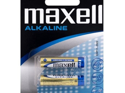 MAXELL - ALKALINE BATTERY AAA LR03 BLISTER * 2
