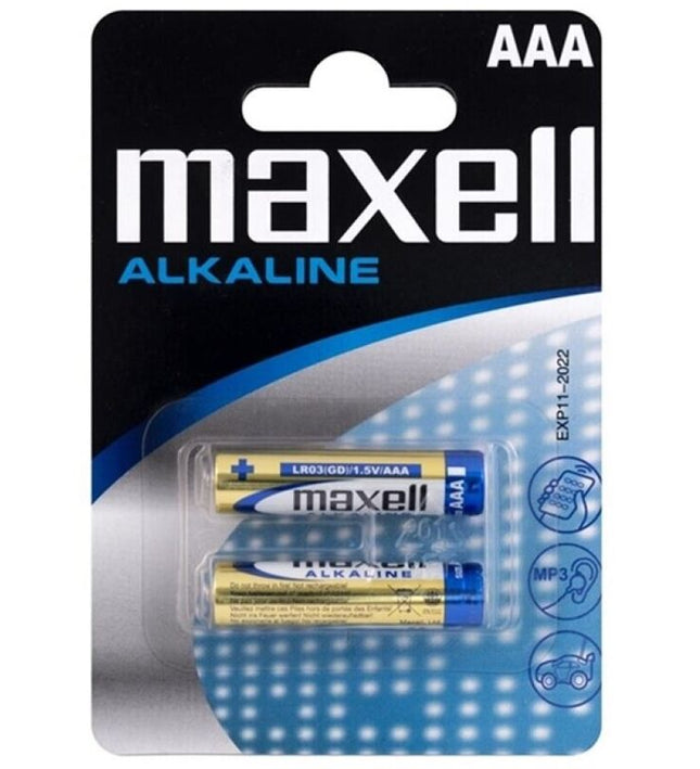 MAXELL - ALKALINE BATTERY AAA LR03 BLISTER * 2