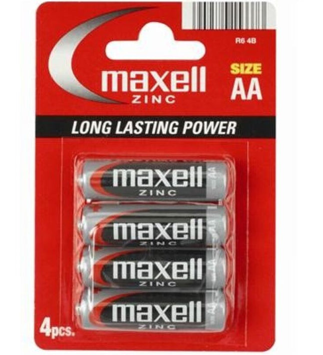 MAXELL - PILA SALINA MANGANESO AA R6 * 4 UNITS
