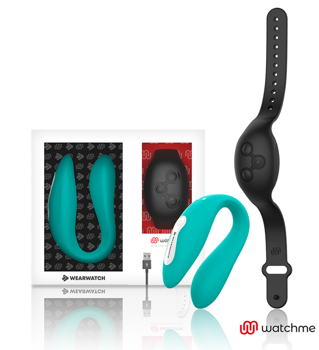 WEARWATCH - DUAL TECHNOLOGY VIBRATOR WATCHME AQUAMARINE / JET