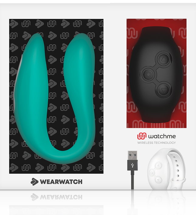 WEARWATCH - DUAL TECHNOLOGY VIBRATOR WATCHME AQUAMARINE / JET