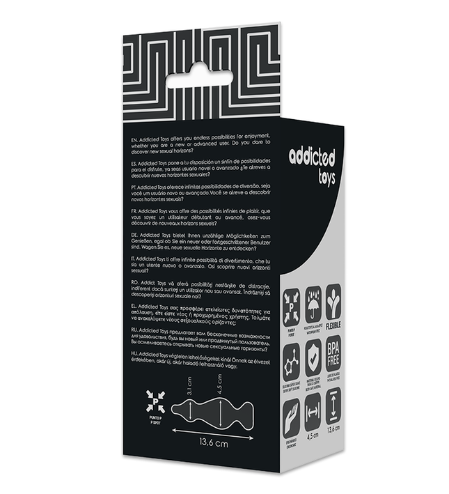 ADDICTED TOYS - ANAL SEXUAL PLUG 13.6 CM BLACK